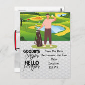 ゴルファーのためのゴルフパーティー ポストカード (正面/裏面)