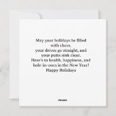 ゴルファーのためのゴルフレッツパーティークリスマスパーティー シーズンカード (裏面)