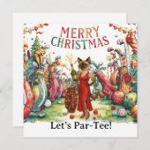 ゴルファーのためのゴルフレッツパーティークリスマスパーティー シーズンカード (正面/裏面)