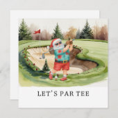 ゴルファーのためのゴルフレッツパーティーゴルフのクリスマスパーティー シーズンカード (正面/裏面)