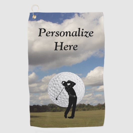 ゴルファーのためのゴルフ世界 ゴルフタオル (正面)