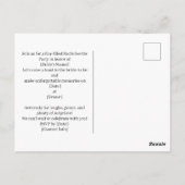 ゴルファーのためのゴルフ独身最後のパーティー ポストカード (裏面)