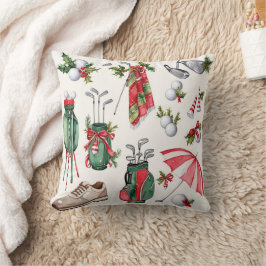 ゴルファーのためのゴルフ用具クリスマスデコレーション クッション