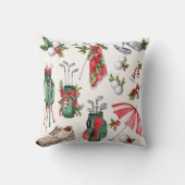 ゴルファーのためのゴルフ用具クリスマスデコレーション クッション (正面)