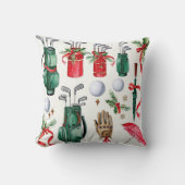 ゴルファーのためのゴルフ用具クリスマスデコレーション クッション (正面)