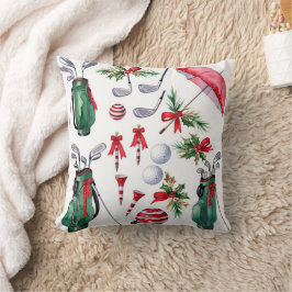 ゴルファーのためのゴルフ用具クリスマスデコレーション クッション