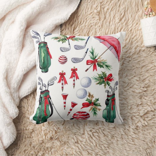 ゴルファーのためのゴルフ用具クリスマスデコレーション クッション (ブランケット)
