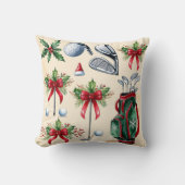 ゴルファーのためのゴルフ用具クリスマスデコレーション クッション (正面)