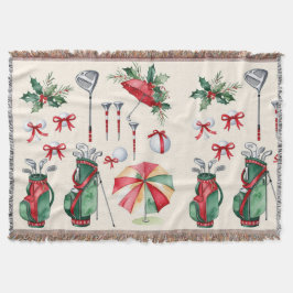 ゴルファーのためのゴルフ用具クリスマスデコレーション スローブランケット