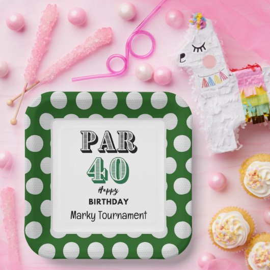 ゴルファーのためのゴルフ40th誕生日 ペーパープレート (パーティー)