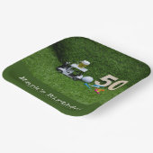 ゴルファーのためのゴルフ50番目の誕生日 ペーパープレート (傾斜あり)