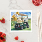 ゴルファーのためのゴルフ70番目の誕生日 スタンダードカクテルナプキン (インサイチュ)