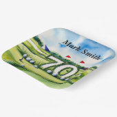 ゴルファーのためのゴルフ70番目の誕生日 ペーパープレート (傾斜あり)