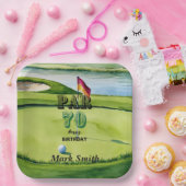 ゴルファーのためのゴルフ70番目の誕生日 ペーパープレート (パーティー)