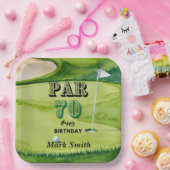 ゴルファーのためのゴルフ70番目の誕生日 ペーパープレート (パーティー)