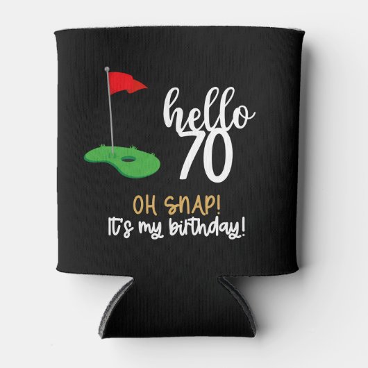 ゴルファーのためのゴルフ70誕生日ギフト 缶クーラー (正面)