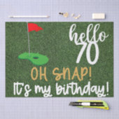 ゴルファーのためのゴルフ70誕生日ギフト 薄葉紙 (クラフト)