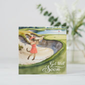 ゴルファーのためのゴルフGet Well Soonカード カード (スタンド正面)