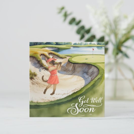 ゴルファーのためのゴルフGet Well Soonカード カード (スタンド正面)