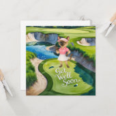 ゴルファーのためのゴルフGet Well Soonカード カード (正面/裏面インサイチュ)