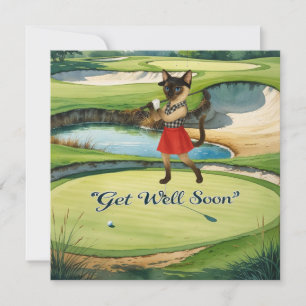 ゴルファーのためのゴルフGet Well Soonカード カード
