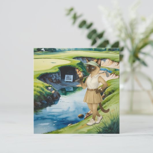 ゴルファーのためのゴルフGet Well Soonカード カード (スタンド正面)