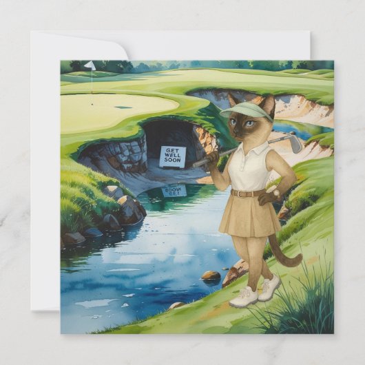 ゴルファーのためのゴルフGet Well Soonカード カード (正面)