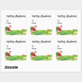 ゴルファーのためのサンタクロースとゴルフクリスマスゴルフおもしろい場 スクエアシール (シート)