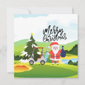 ゴルファーのためのサンタクロースとゴルフクリスマス シーズンカード (正面)