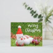 ゴルファーのためのサンタクロースとゴルフクリスマス シーズンポストカード (スタンド正面)