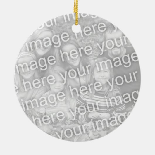 ゴルファーのためのセラミッククリスマスフォトオーナメントギフト セラミックオーナメント (裏面)