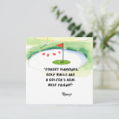 ゴルファーのためのバレンタインデーの面白い名言 シーズンカード (スタンド正面)