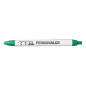 ゴルファーのためのパーソナライズでカスタムな色のゴルフペン 青ボールペン (正面)