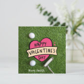 ゴルファーのためのボールとゴルフバレンタインデー シーズンカード (スタンド正面)