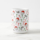 ゴルファーのためのボールの贈り物をテーマにしたゴルフクリスマス コーヒーマグカップ (中央)