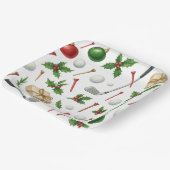 ゴルファーのためのボールの贈り物をテーマにしたゴルフクリスマス ペーパープレート (傾斜あり)