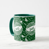 ゴルファーのためのモノグラムのなパターン マグカップ (正面左)