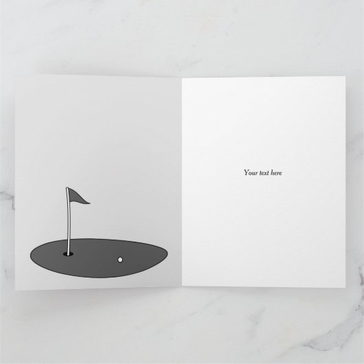 ゴルファーのための大きな幸せな退職ゴルフのグリーティングカード カード (内部)