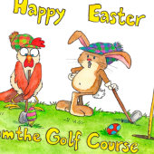 ゴルファーのための楽しいイースターカード by ニコール・ジェインズ カード