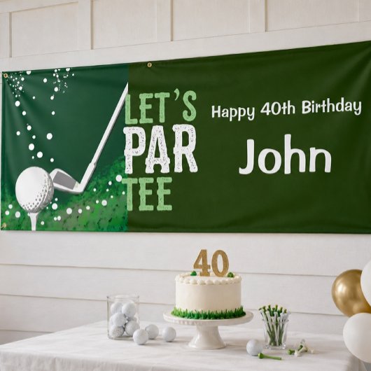 ゴルファーのための40歳の誕生日パーティー 横断幕
