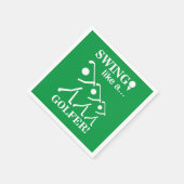 ゴルファーのように振る スタンダードカクテルナプキン (角)