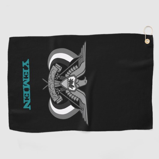 ゴルファーのイエメンとイエメンの武器のコート/旗 ゴルフタオル (横)