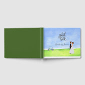 ゴルファーのウェディングパーティーのためのゴルフゲストブック ゲストブック (全面)