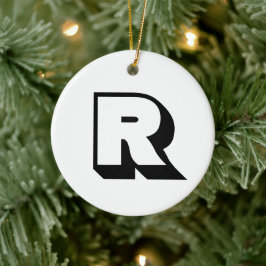 ゴルファーのカスタムモノグラム写真テンプレート セラミックオーナメント