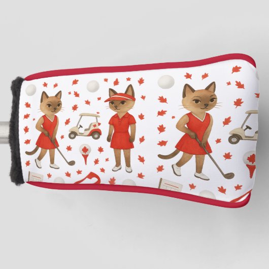 ゴルファーのキャンダデー猫好き ゴルフヘッドカバー (正面)