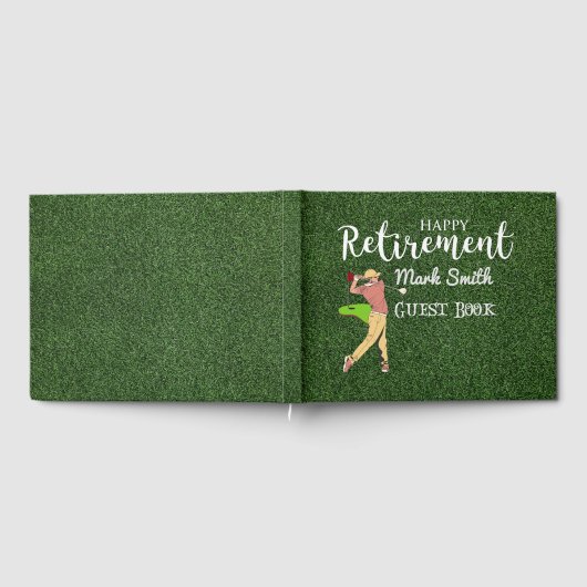 ゴルファーのギフトアイディア用のゴルフ引退ゲストブック ゲストブック (全面)