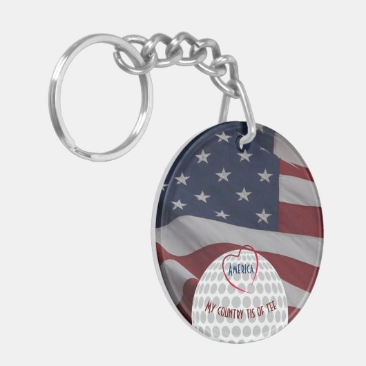 ゴルファーのギフトイニシャル キーホルダー (正面左)