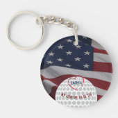 ゴルファーのギフトイニシャル キーホルダー (正面)