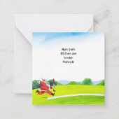 ゴルファーのクリスマスのためのゴルフサンタクロース ノートカード (正面)