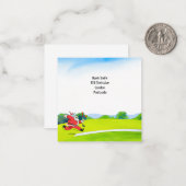 ゴルファーのクリスマスのためのゴルフサンタクロース ノートカード (正面/裏面インサイチュ)